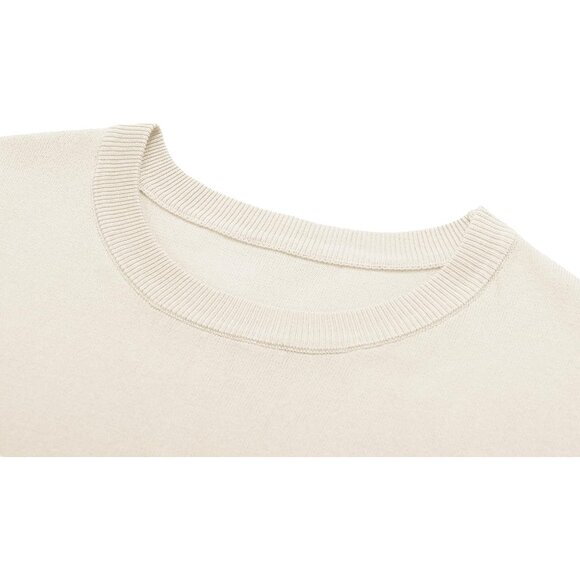 Women's Cap Sleeve Striped Tops 2024 Batwing Short Sleeve Summer Crewneck - Picture 5 of 6